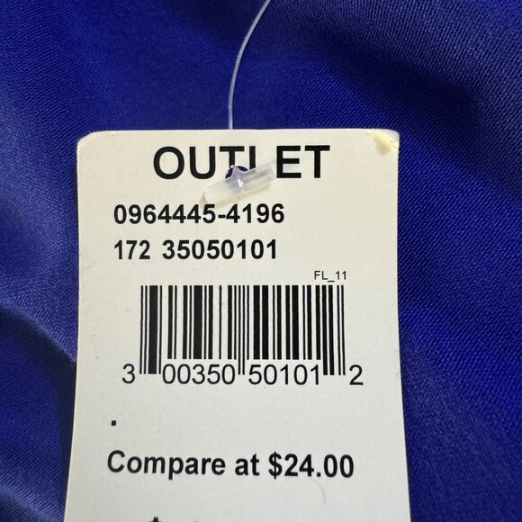 Lavish Womens Blue Top With Rhinestone Design Size 2X Sharkbite hem - Picture 7 of 7